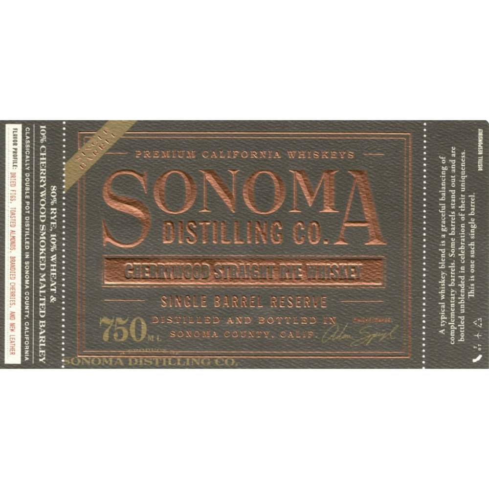 Buy Sonoma Distilling Company Single Barrel Reserve Online
