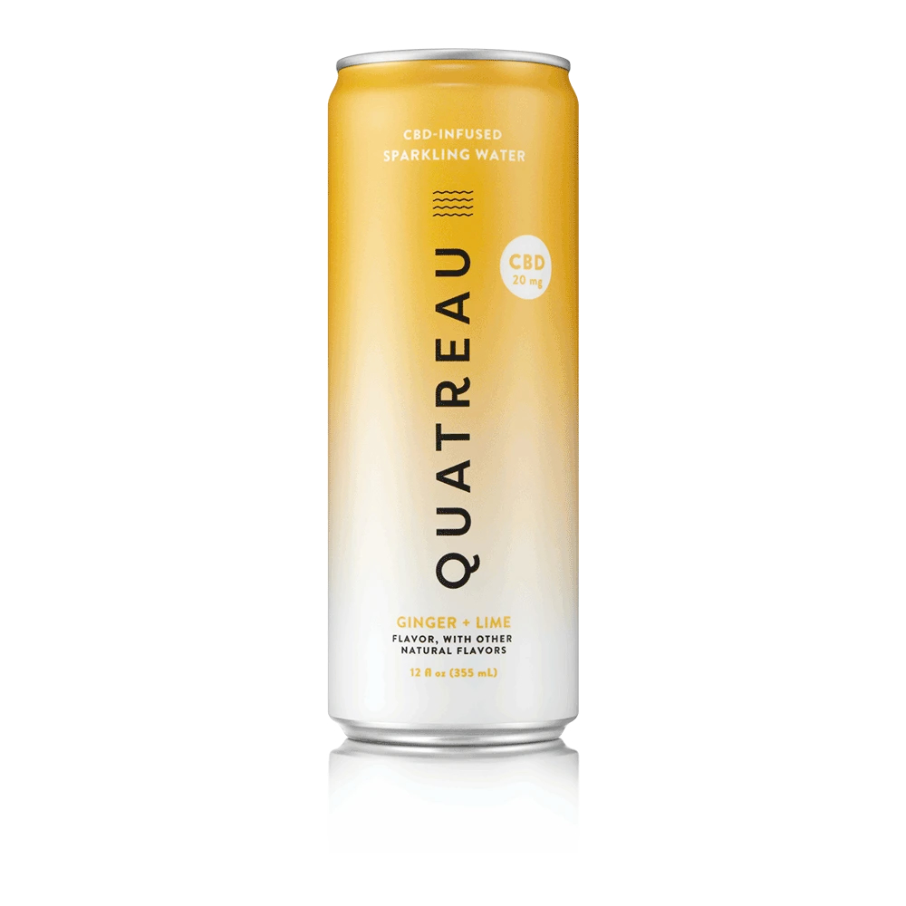 Buy Quatreau Ginger + Lime CBD-Infused Sparkling Water Online