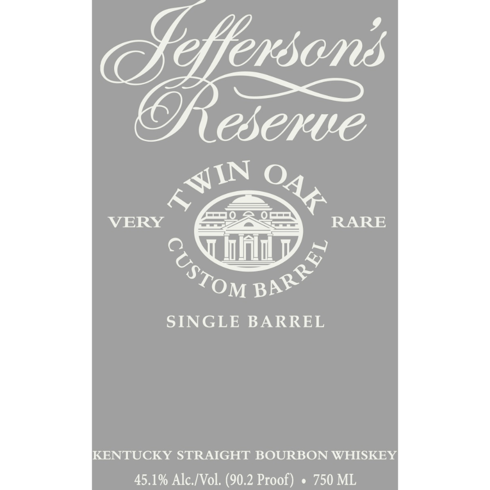 Buy Jefferson’s Reserve Single Barrel Twin Oak Custom Barrel Bourbon Online