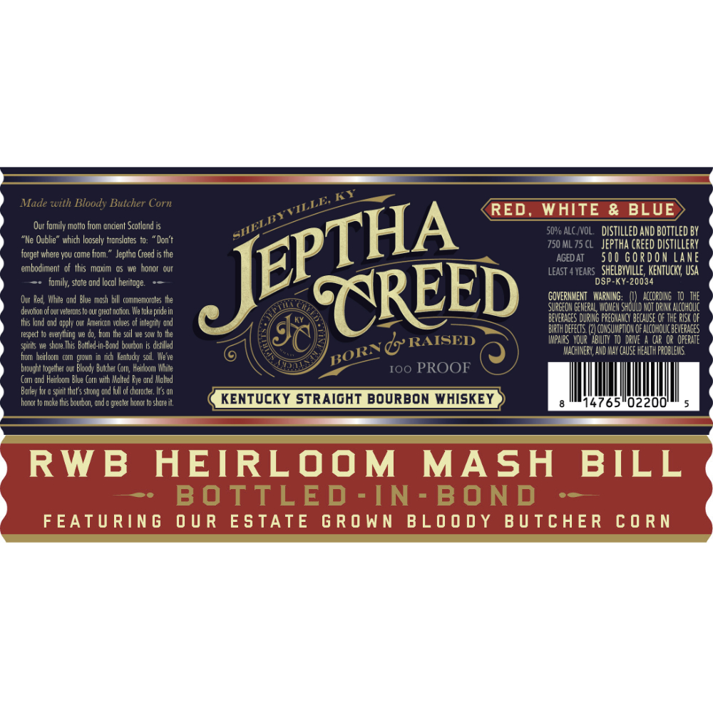 Buy Jeptha Creed Red, White & Blue Kentucky Straight Bourbon Online