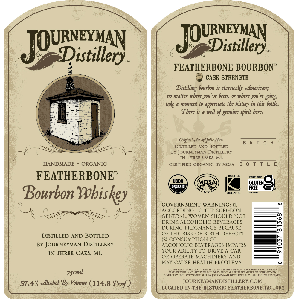 Buy Journeyman Distillery Featherbone Cask Strength Bourbon Online