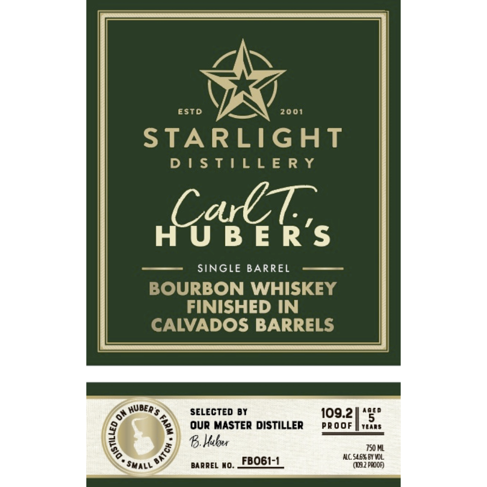 Buy Starlight 5 Year Old Carl T. Huber Bourbon Finished in Calvados Barrels Online