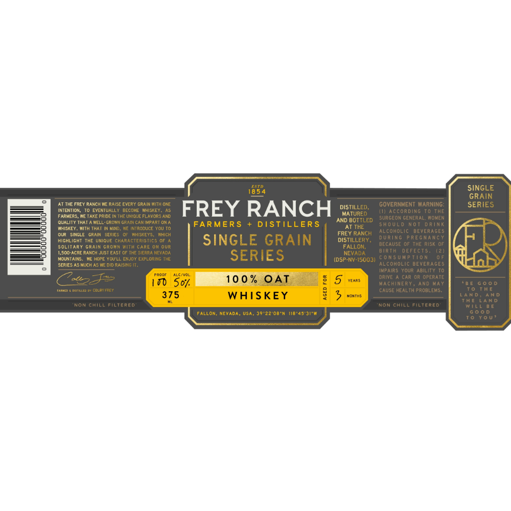 Buy Frey Ranch Farmer & Distillers Single Grain Series Oat Whiskey Online