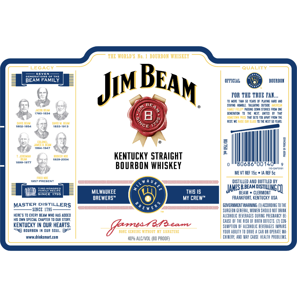 Buy Jim Beam Milwaukee Brewers Edition Online