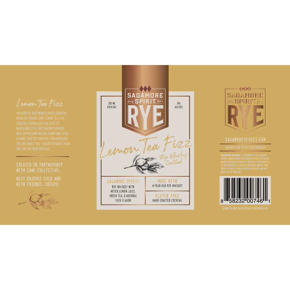 Buy Sagamore Spirit Lemon Tea Fizz Cocktail Online
