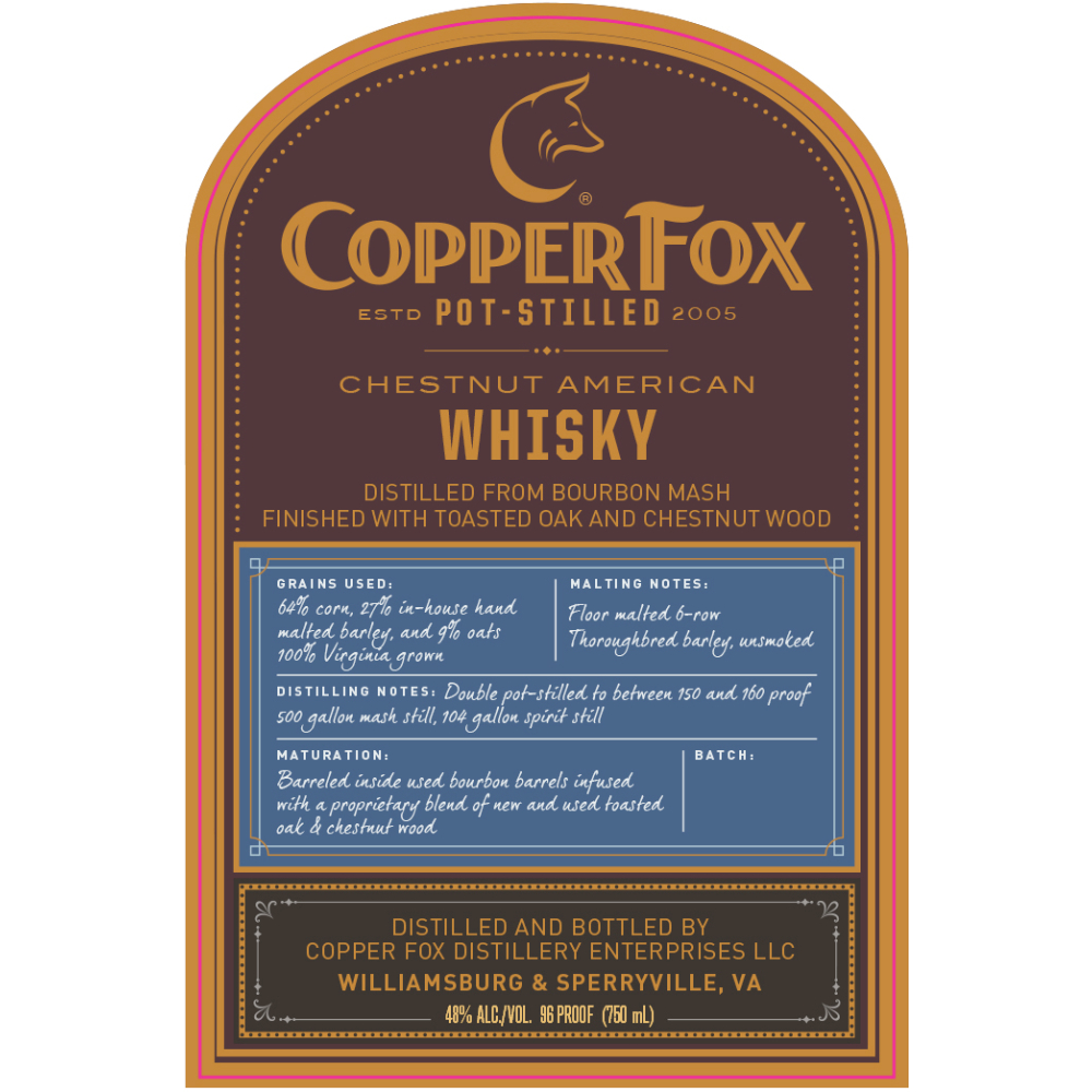 Buy Copper Fox Chestnut American Whisky Online
