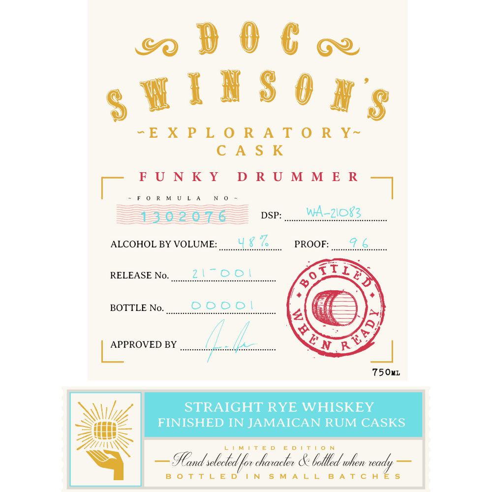 Buy Doc Swinson’s Exploratory Cask Funky Drummer Straight Rye Online