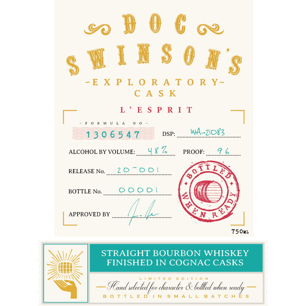 Buy Doc Swinson’s Exploratory Cask L’Esprit Straight Bourbon Online
