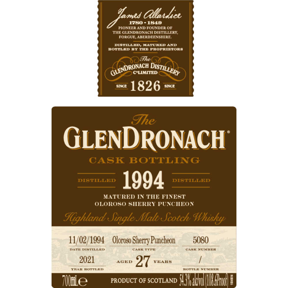 Buy GlenDronach 27 Year Old 1994 Cask #5080 Online