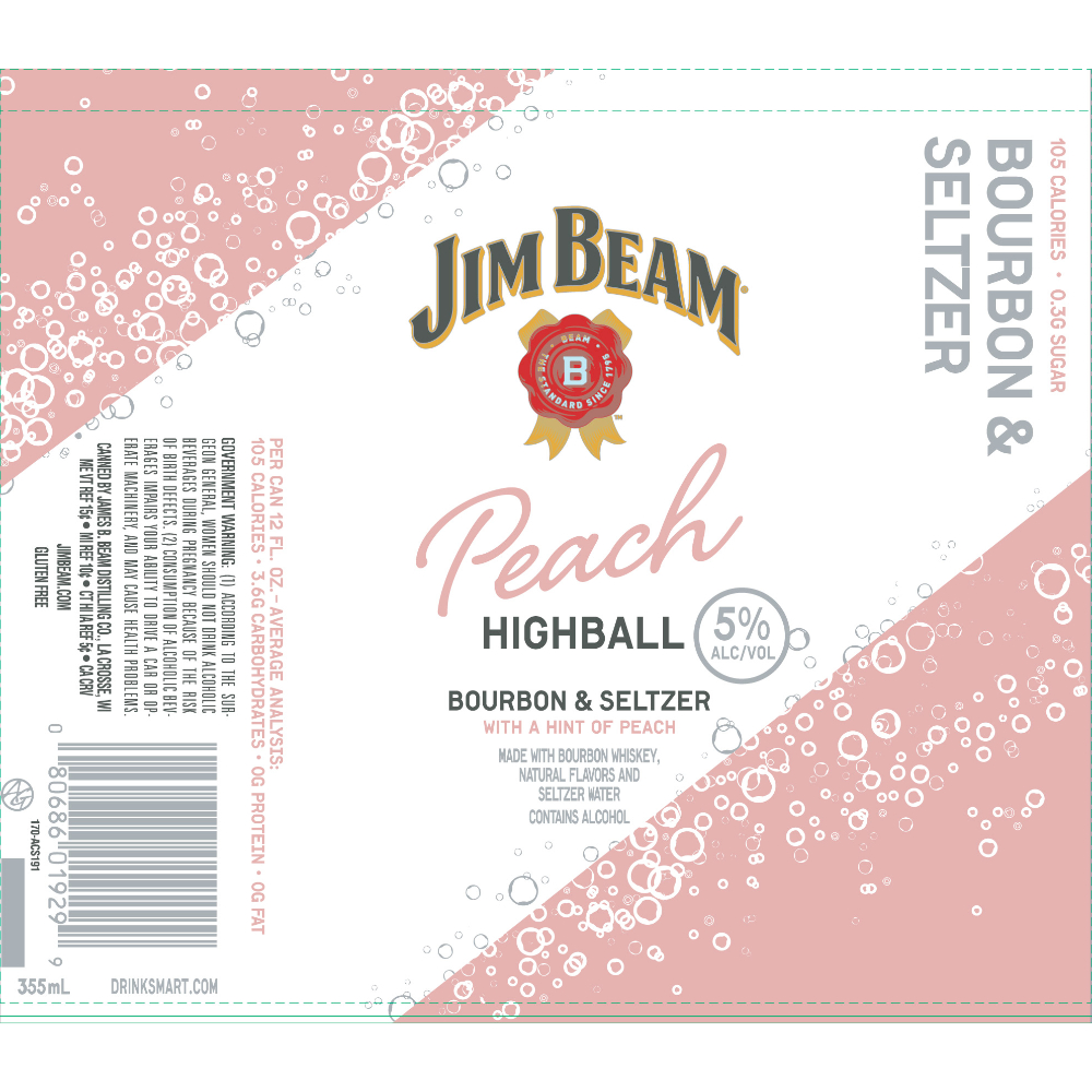 Buy Jim Beam Peach Highball Bourbon & Seltzer Online
