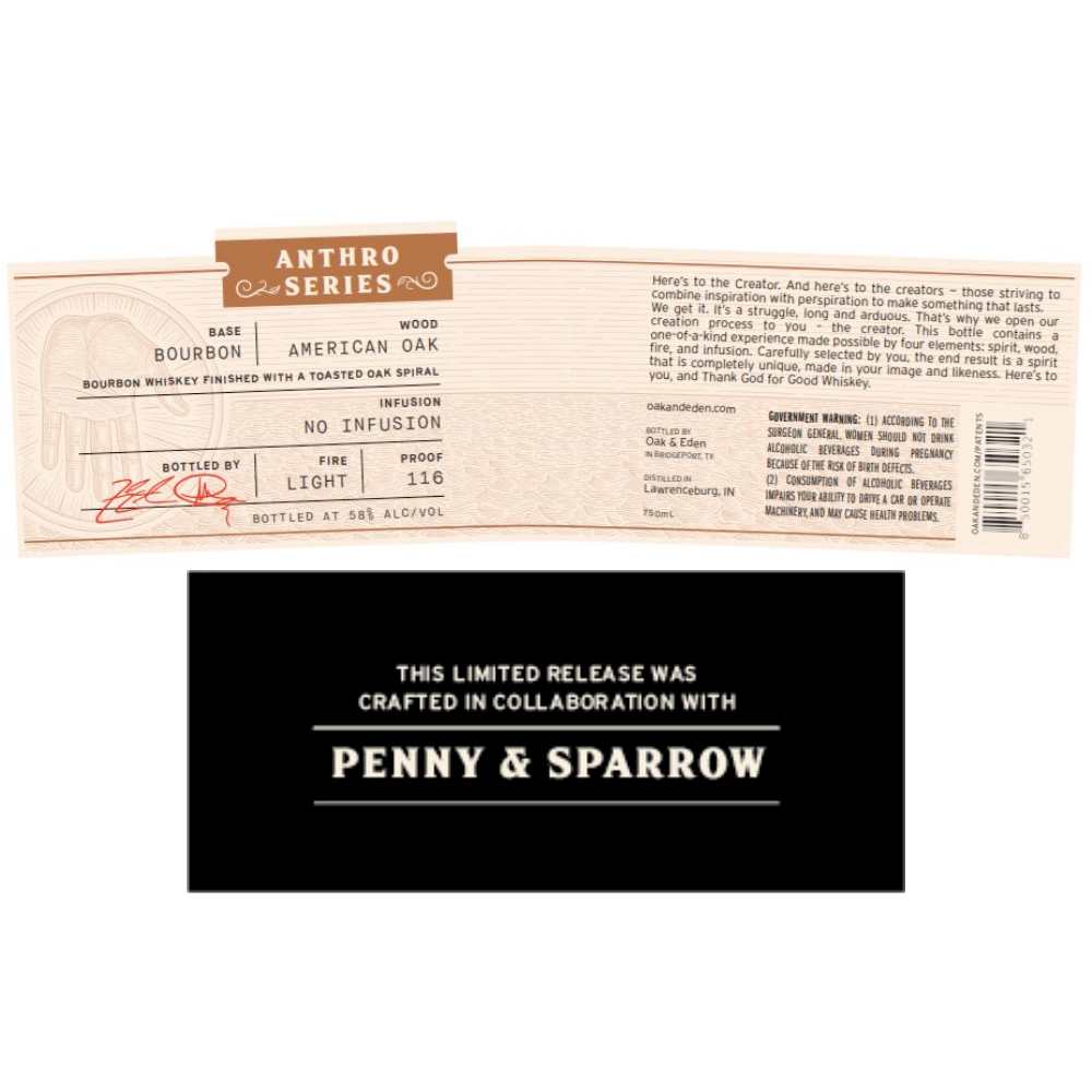 Buy Oak & Eden Anthro Series Penny & Sparrow Bourbon Online