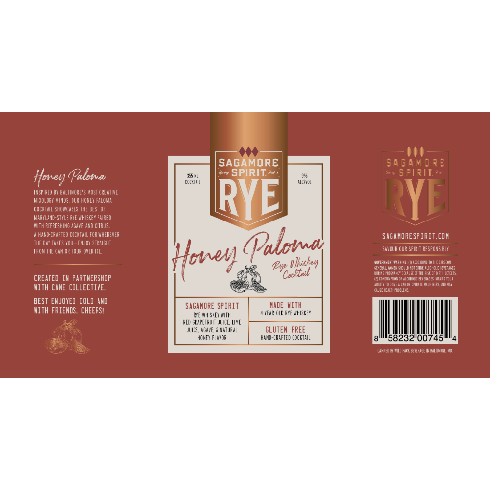 Buy Sagamore Spirit Honey Paloma Canned Cocktail Online