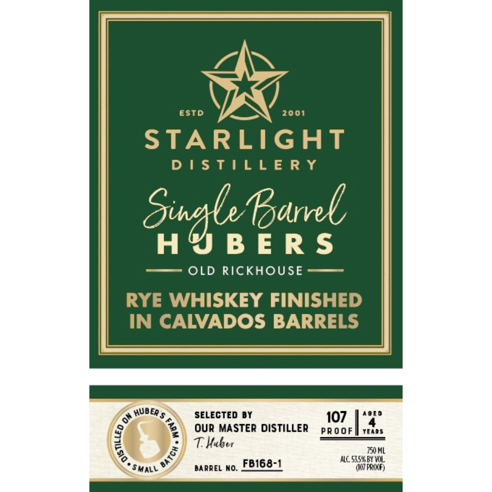 Buy Starlight Old Rickhouse 4 Year Old Rye Finished In Calvados Barrels Online
