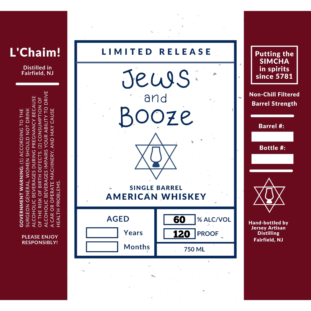 Buy Jews and Booze Single Barrel American Whiskey Online