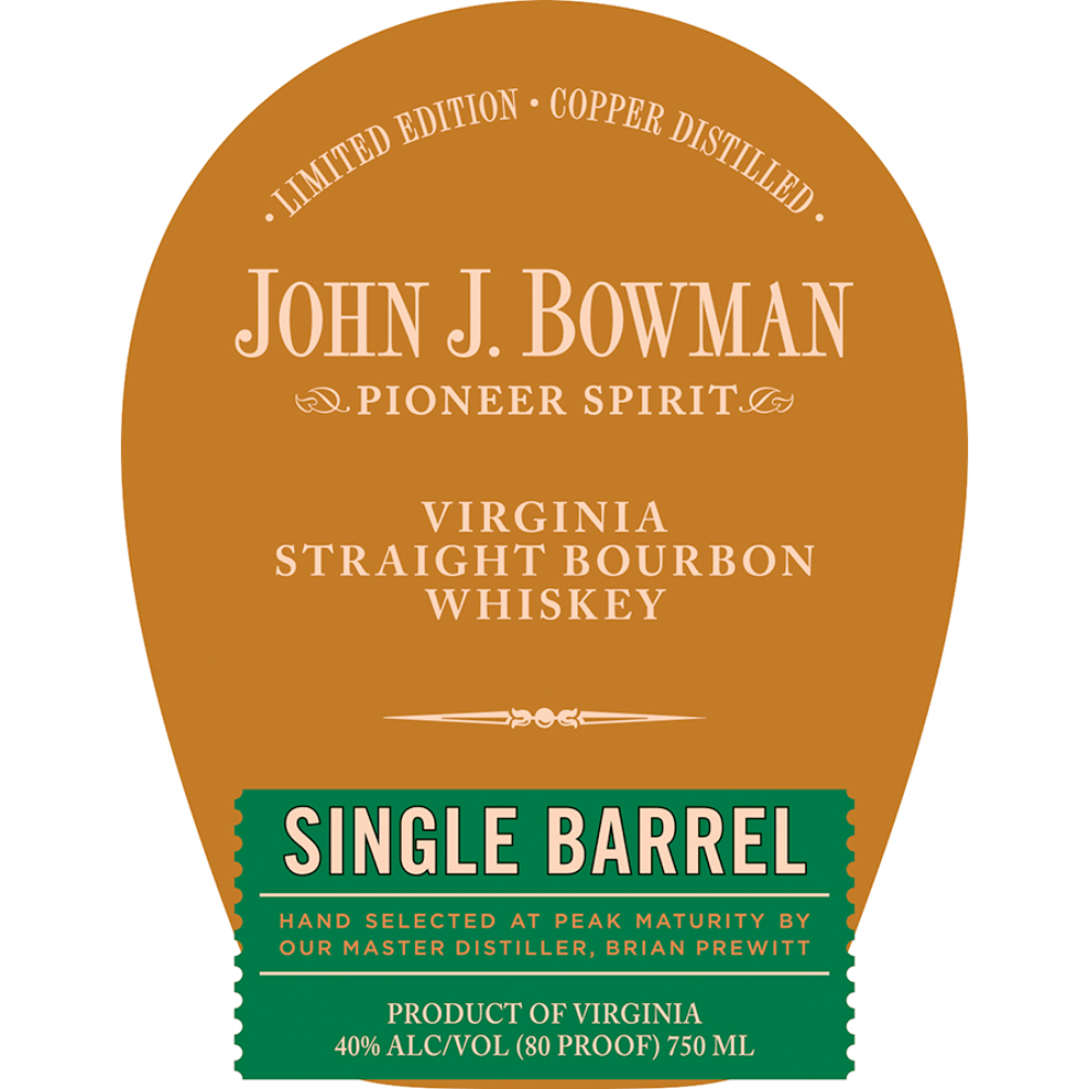 Buy John. J. Bowman Single Barrel Bourbon Limited Edition Online