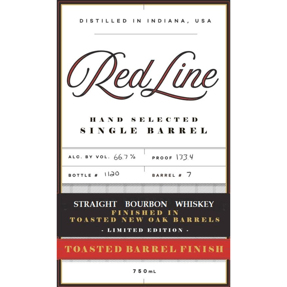 Buy Red Line Single Barrel Bourbon Finished In Toasted New Oak Barrels Online