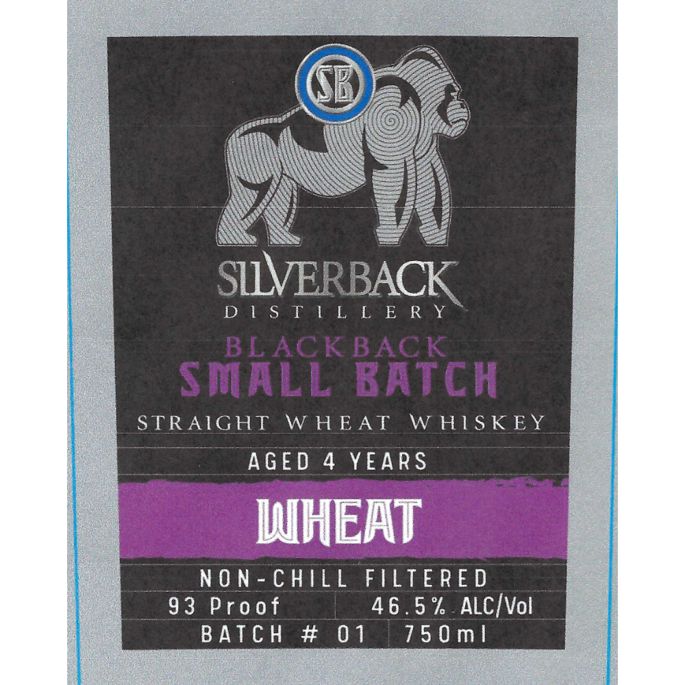 Buy Silverback Blackback Small Batch Straight Wheat Whiskey Online