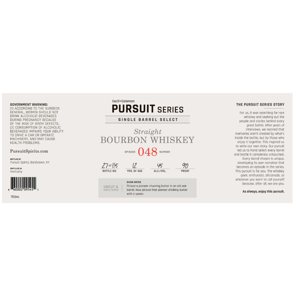 Buy Cecil & Coleman Pursuit Series Episode 048 Bourbon Online