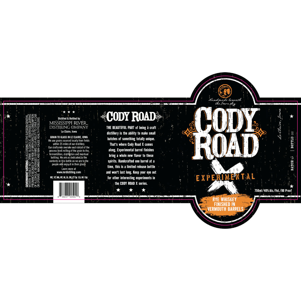 Buy Cody Road Experimental Rye Finished in Vermouth Barrels Online