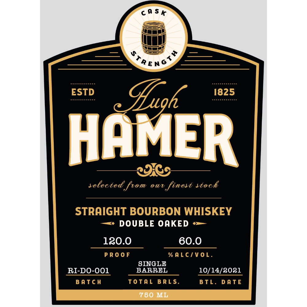 Buy Hugh Hamer Double Oaked Straight Bourbon 120 proof Online