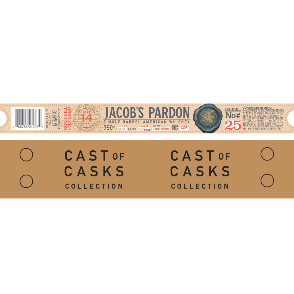 Buy Jacob’s Pardon Cast of Casks 14 Year Old Barrel No #25 Online