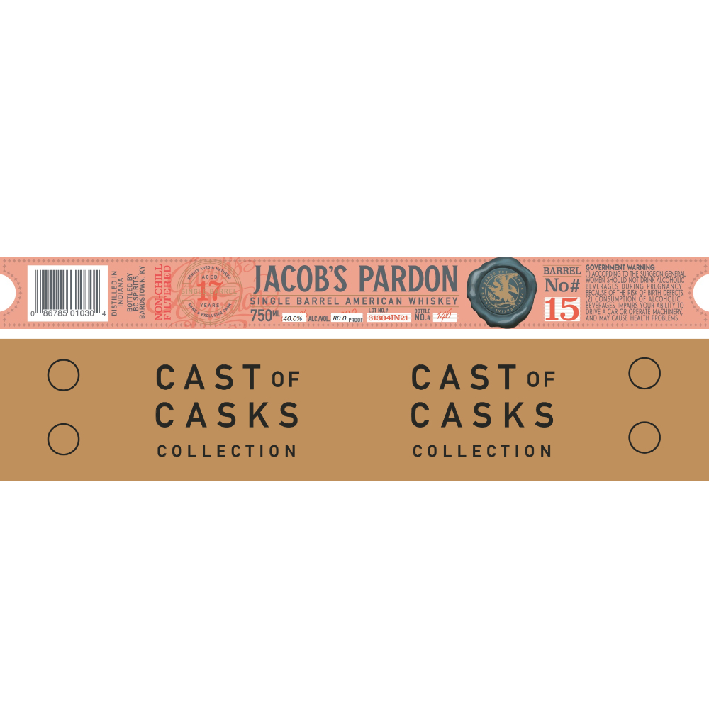 Buy Jacob‘s Pardon Cast of Casks 17 Year Old Barrel No #15 Online