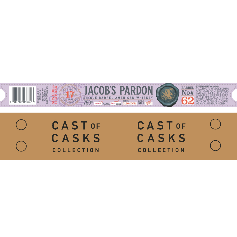 Buy Jacob‘s Pardon Cast of Casks 17 Year Old Barrel No #62 Online