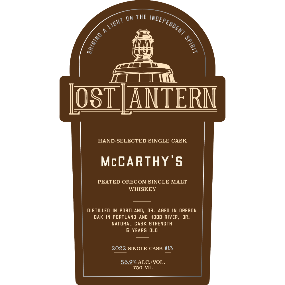 Buy Lost Lantern McCarthy’s Peated Oregon Single Malt Online