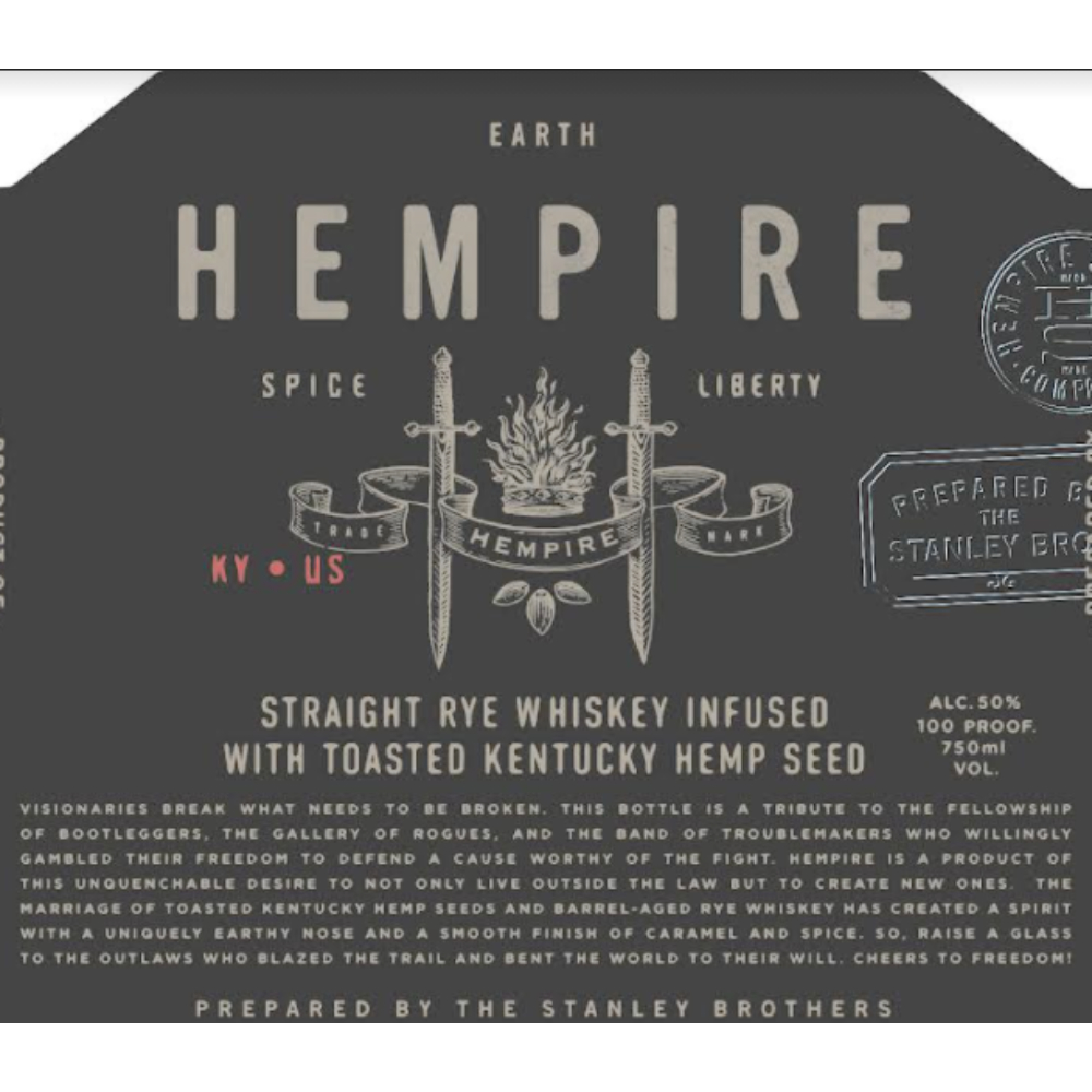 Buy Hempshire Rye Infused with Toasted Kentucky Hemp Seed Online
