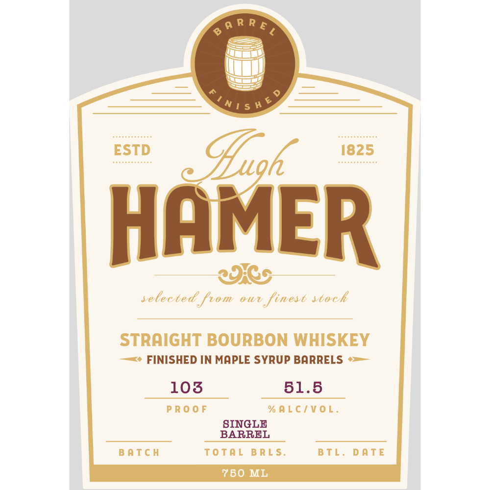 Buy Hugh Hamer Bourbon Finished in Maple Syrup Barrels Online