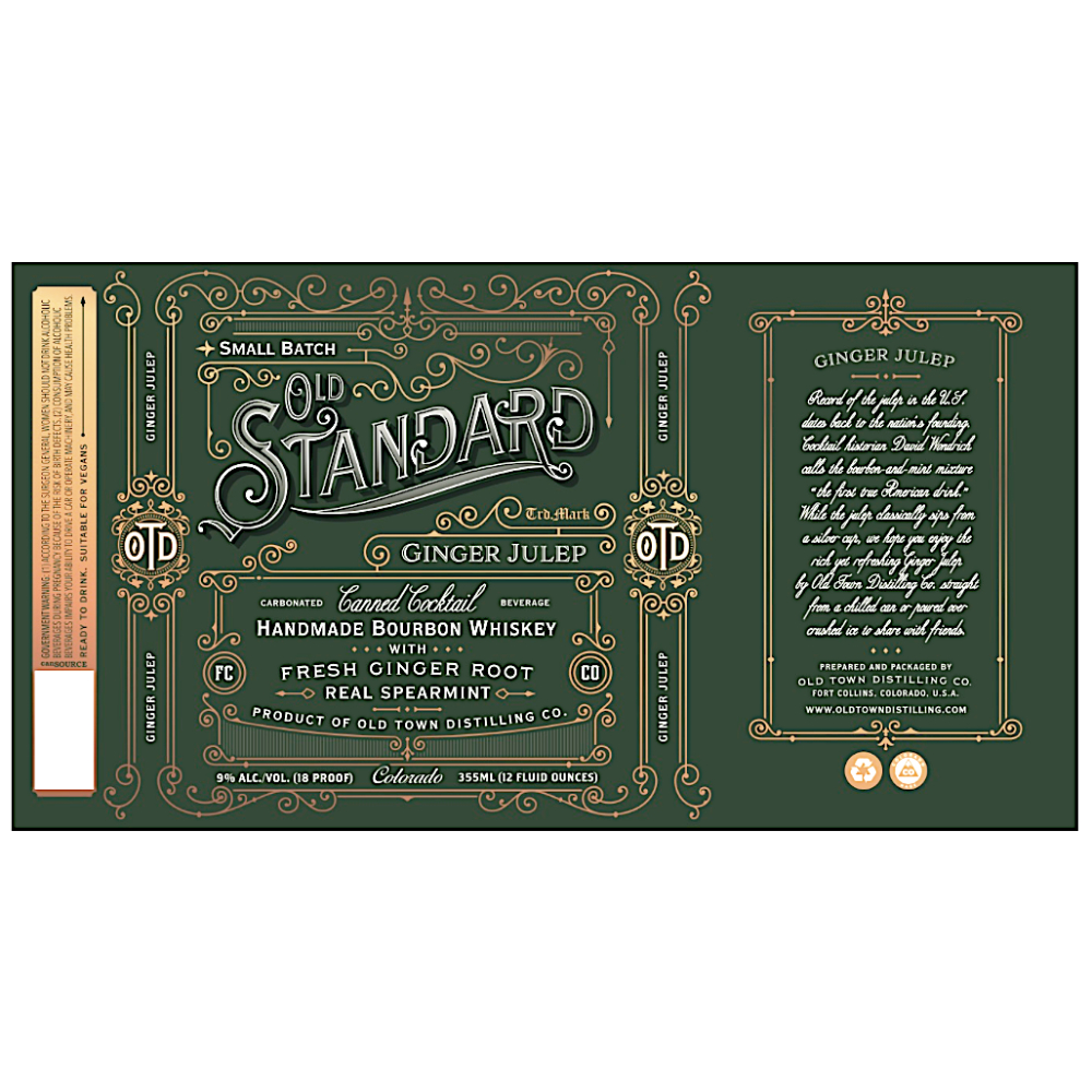 Buy Old Standard Ginger Julep Canned Cocktail Online
