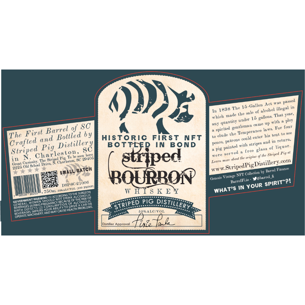 Buy Striped Pig NFT Bottled in Bond Bourbon Online