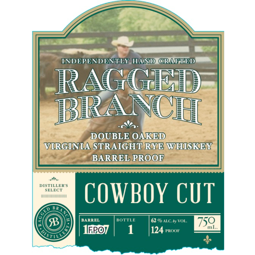 Buy Ragged Branch Cowboy Cut Double Oaked Virginia Straight Rye Online