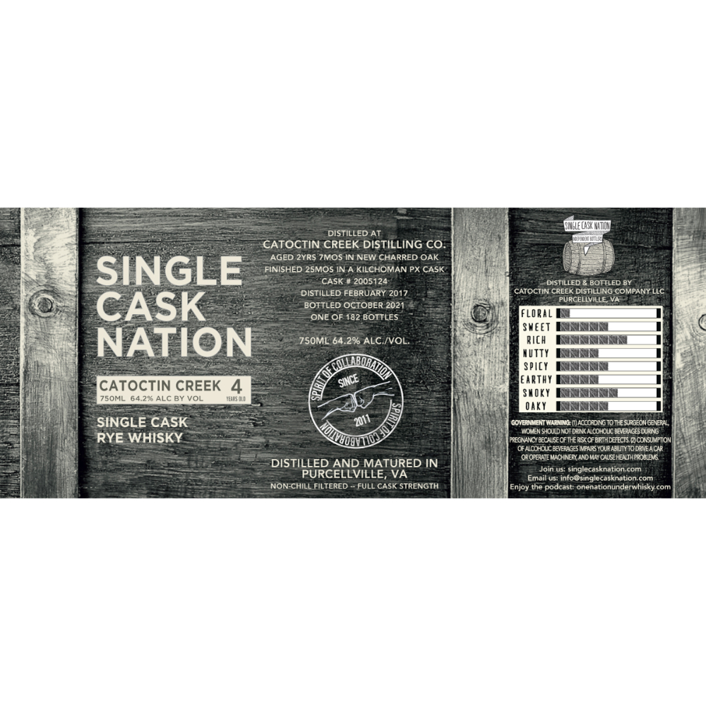 Buy Single Cask Nation 4 Year Old Catoctin Creek Rye Online