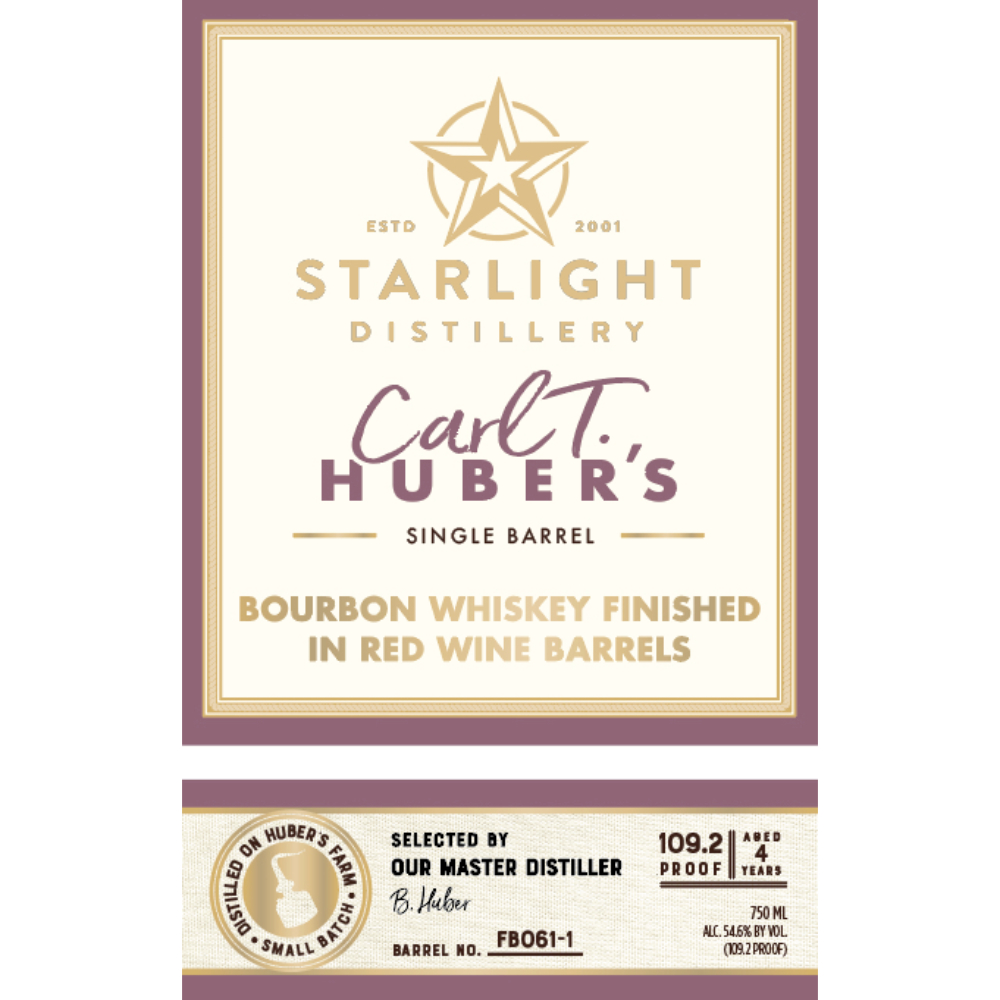 Buy Starlight Bourbon Finished in Red Wine Barrels Online