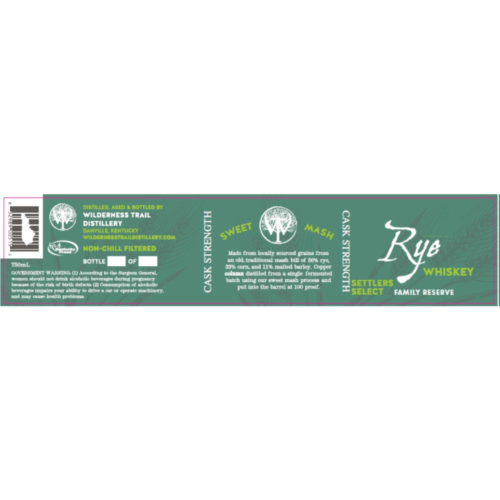 Buy Wilderness Trail 6 Year Old Family Reserve Cask Strength Single Barrel Rye Online