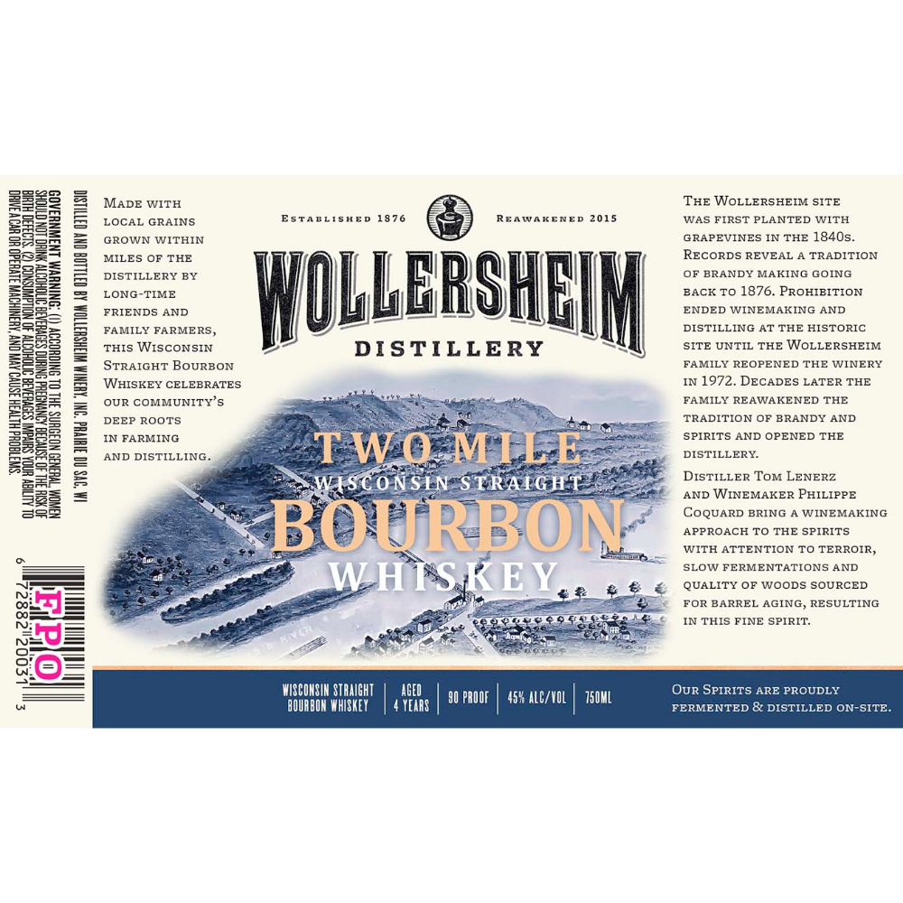 Buy Wollersheim Two Mile Wisconsin Straight Bourbon Online