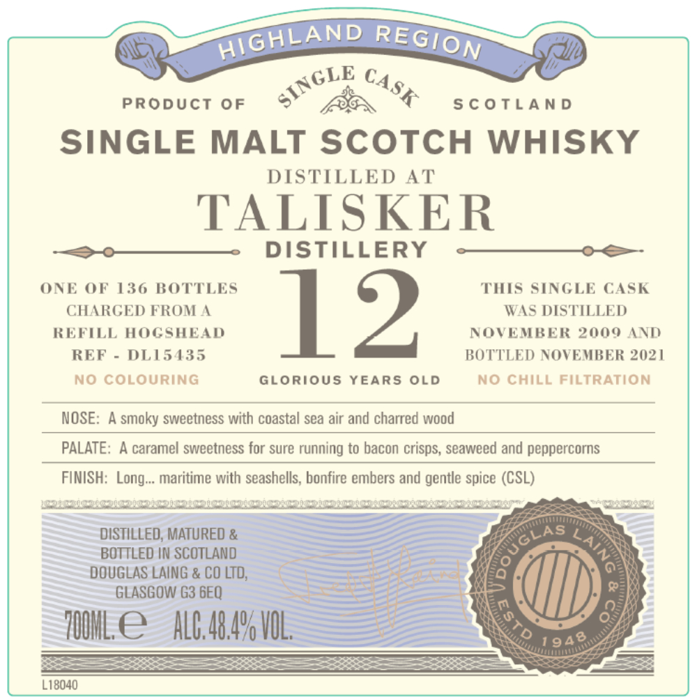 Buy Douglas Laing Old Particular 12 Year Old Talisker Online