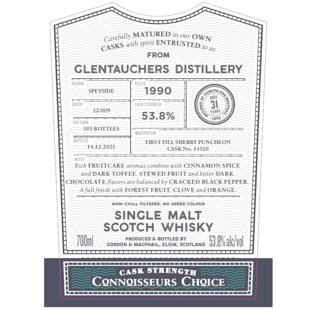 Buy Gordon and Macphail Glentauchers 31 Year Old Connoisseurs Choice Online