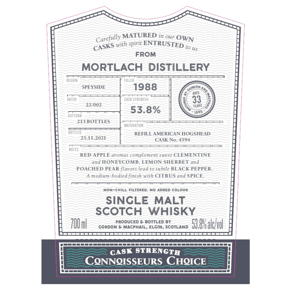 Buy Gordon and Macphail Mortlach 33 Year Old Connoisseurs Choice Online