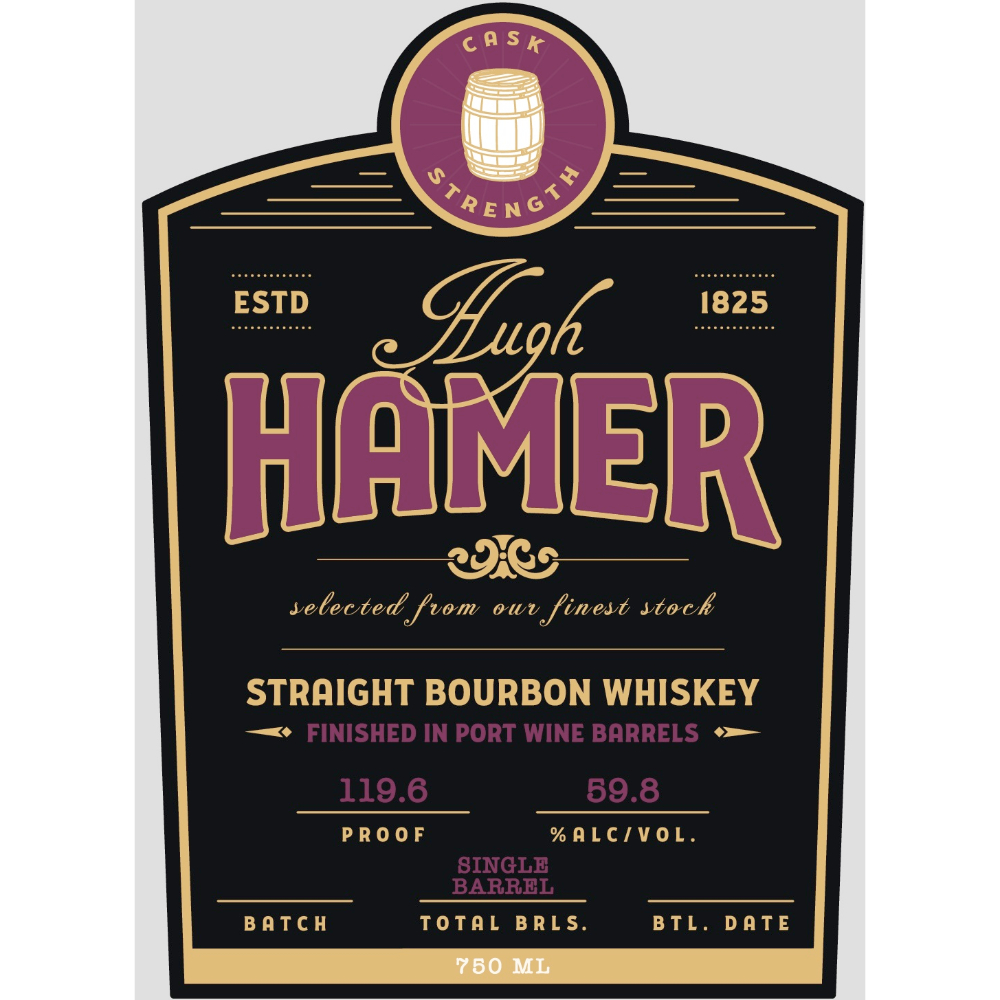 Buy Hugh Hamer Single Barrel Bourbon Finished in Port Wine Barrels Online
