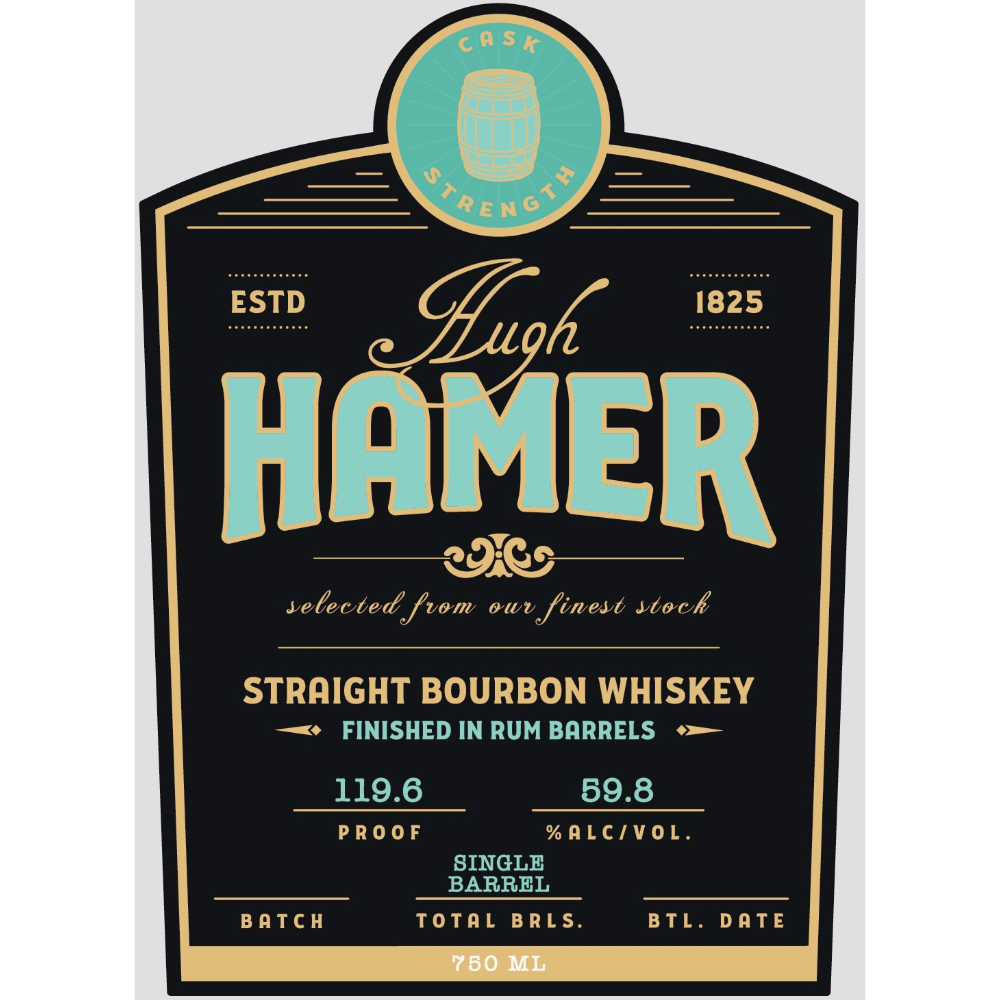 Buy Hugh Hamer Single Barrel Bourbon Finished in Rum Barrels Online