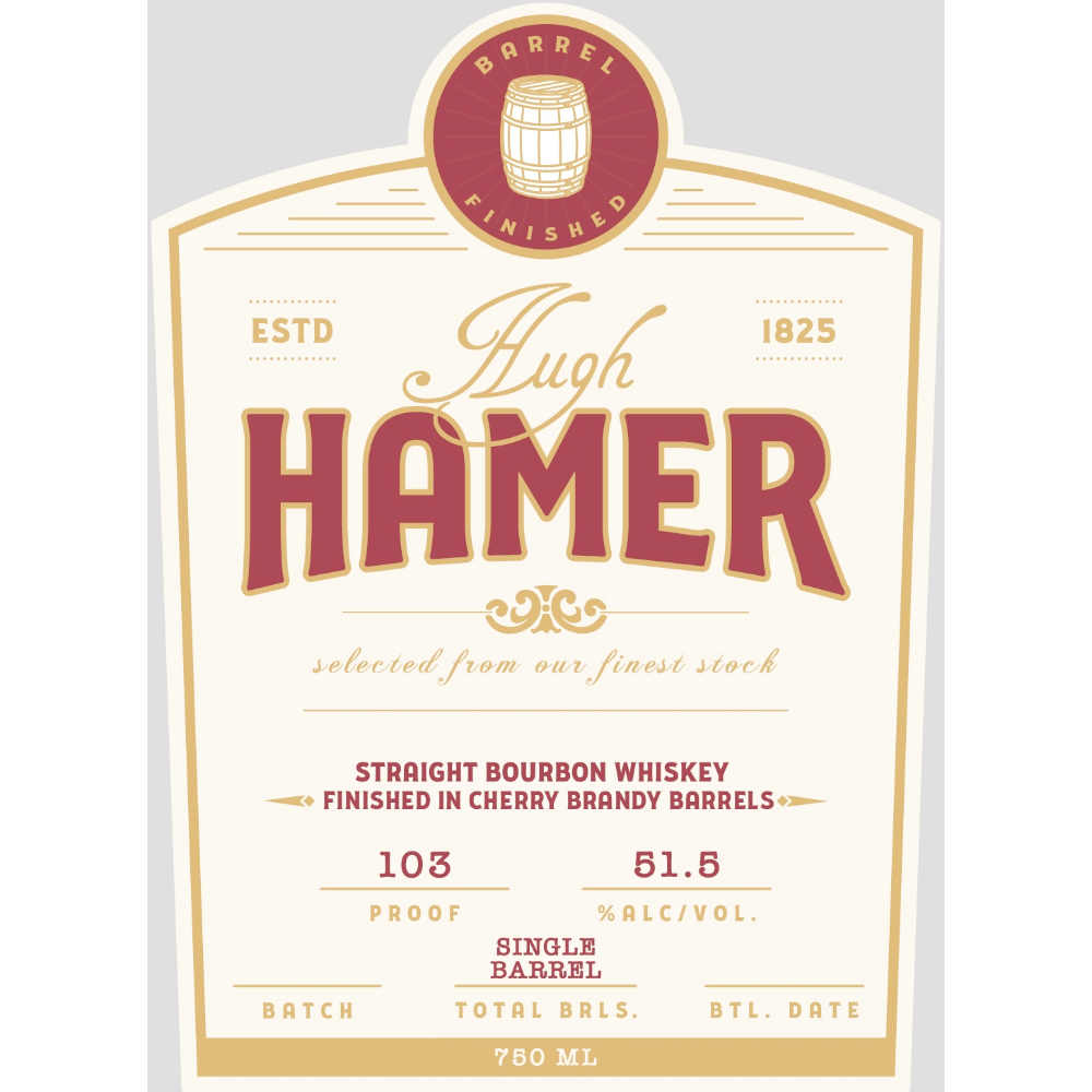 Buy Hugh Hamer Straight Bourbon Finished in Cherry Brandy Barrels Online