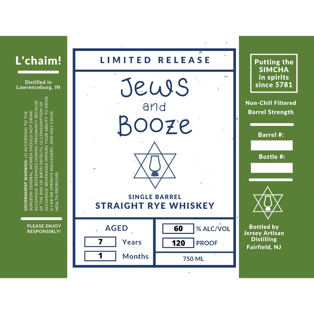 Buy Jews and Booze Single Barrel Straight Rye Online