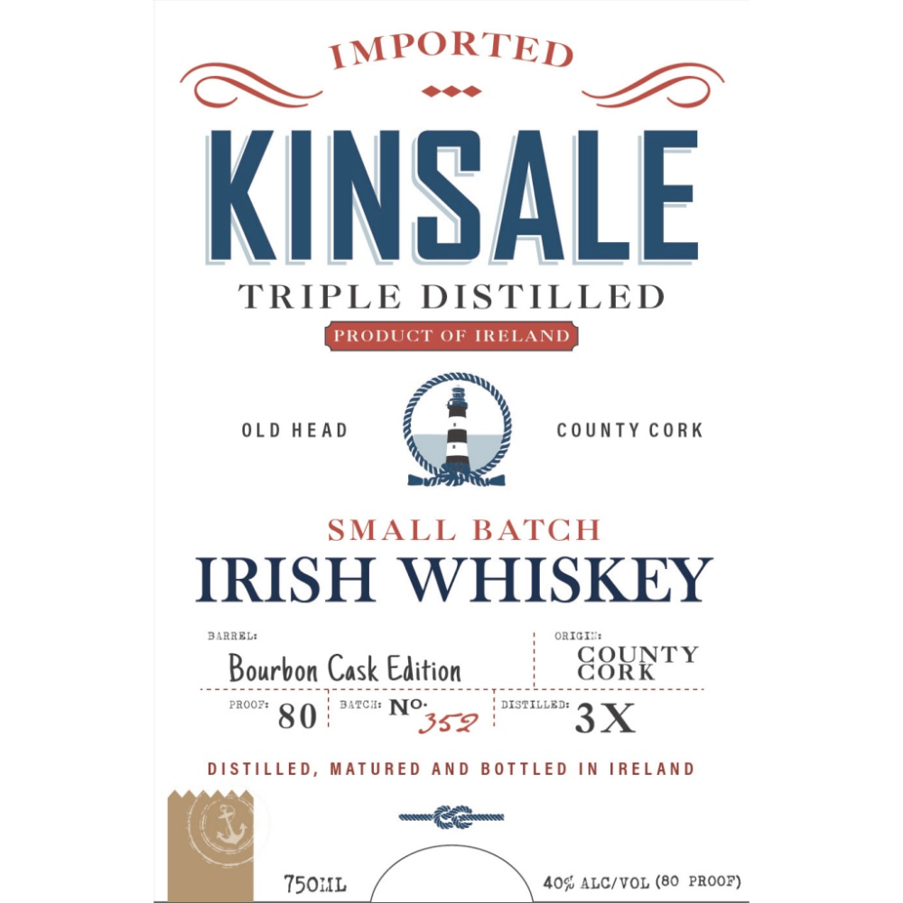 Buy Kinsale Bourbon Cask Irish Whiskey Online