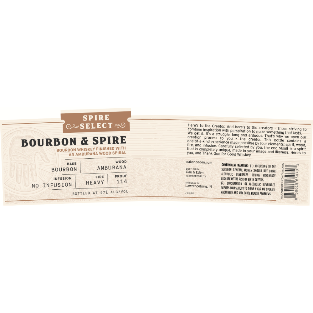 Buy Oak & Eden Bourbon & Spire Bourbon Amburana Wood Spiral Finished Online