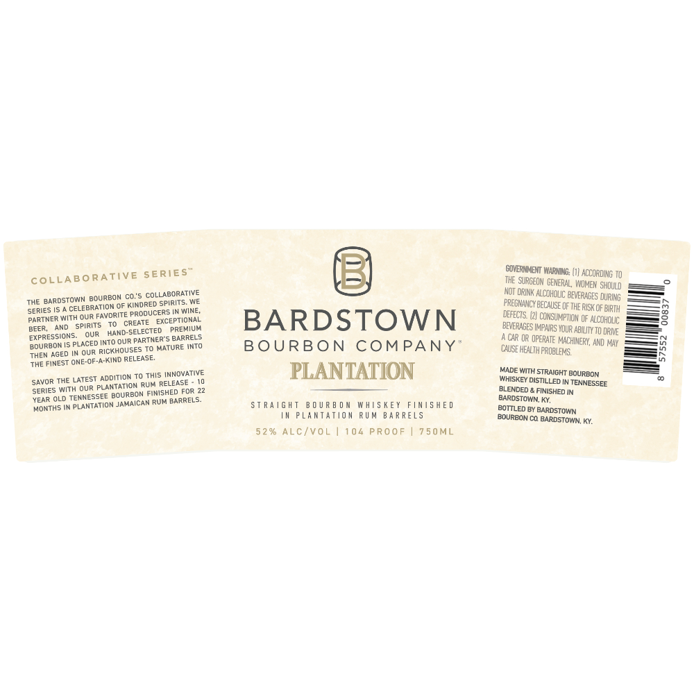 Buy Bardstown Bourbon Collaborative Series Plantation Rum Barrel Finish Online