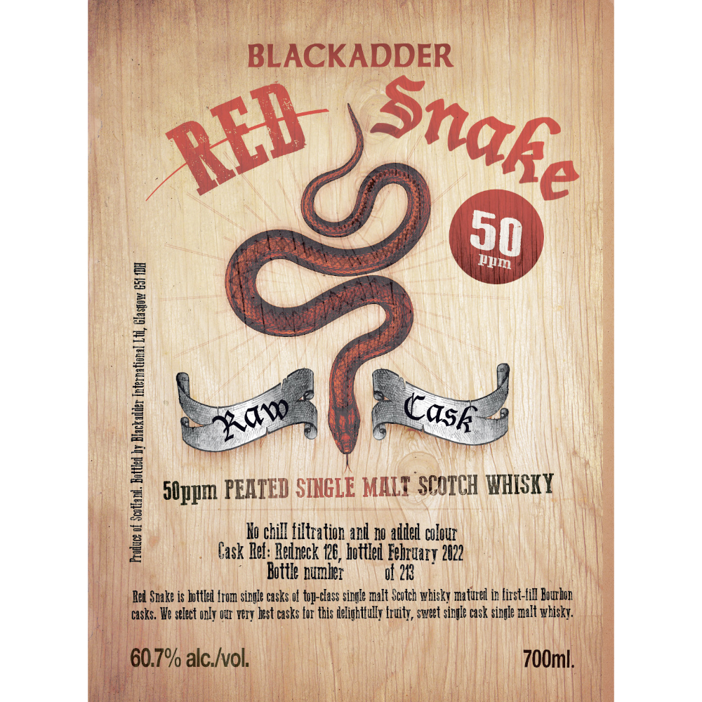 Buy Blackadder Red Snake 50PPM Peated Single Malt Scotch Online