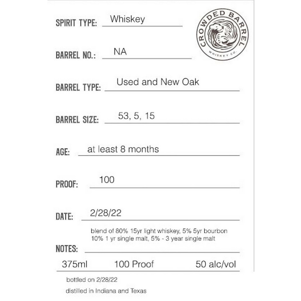Buy Crowded Barrel 2:28:22 Whiskey Online