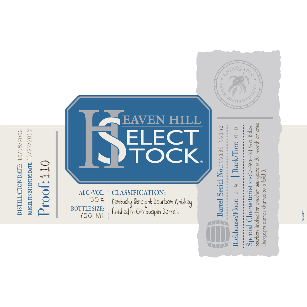 Buy Heaven Hill Select Stock Bourbon Chinquapin Barrel Finished Online